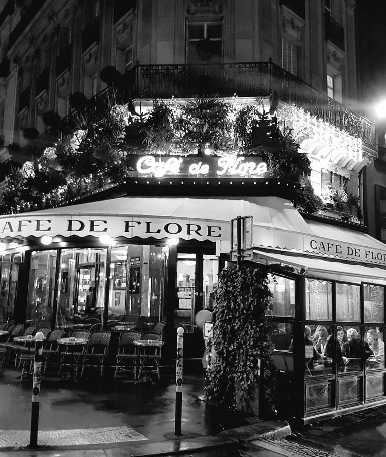 Le café de Flore en Paris, unos de los sitios favoritos de Juan manuel Torralbo