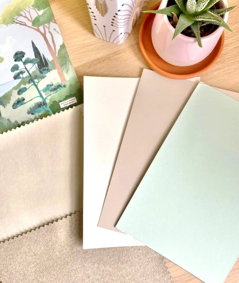 Choix des échantillons pour un projet de décoration intérieure