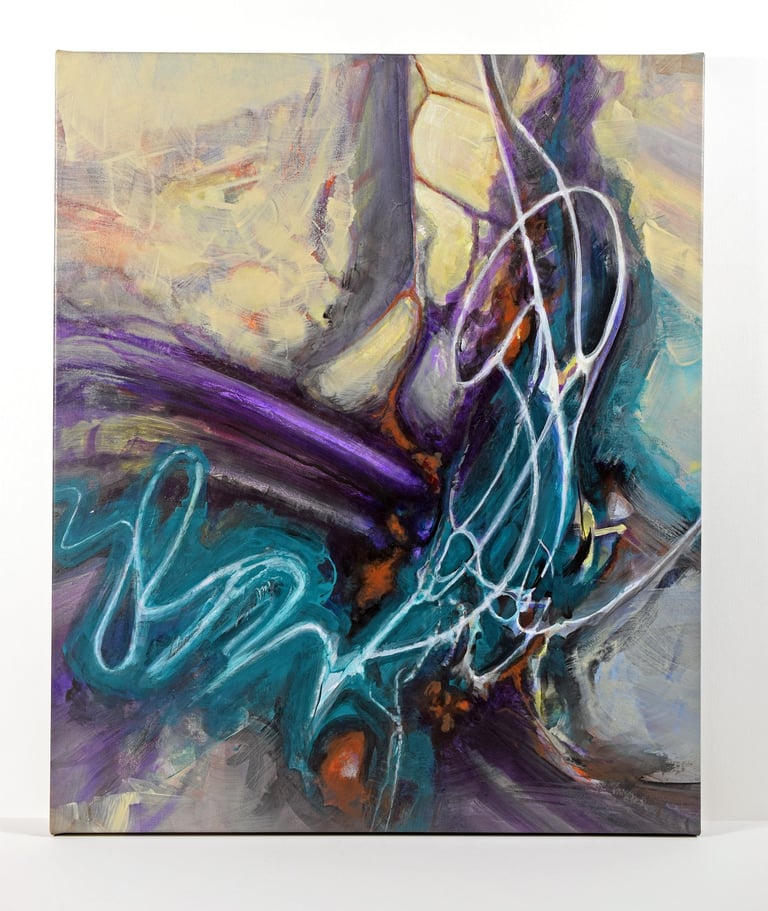 Abstract, acrylic painting by Eric Stiles.