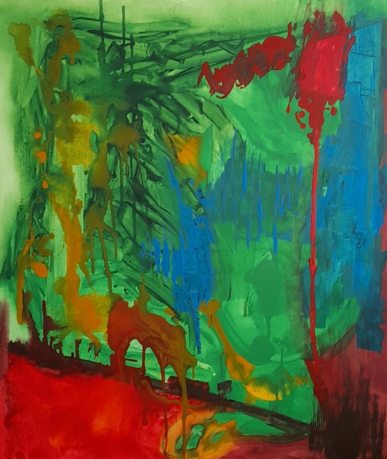 abstraction gestuelle inspirée par la nature – Jacqueline Poitevin