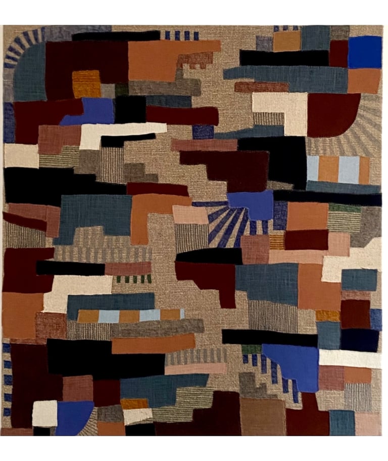 peinture textile abstraite grand format