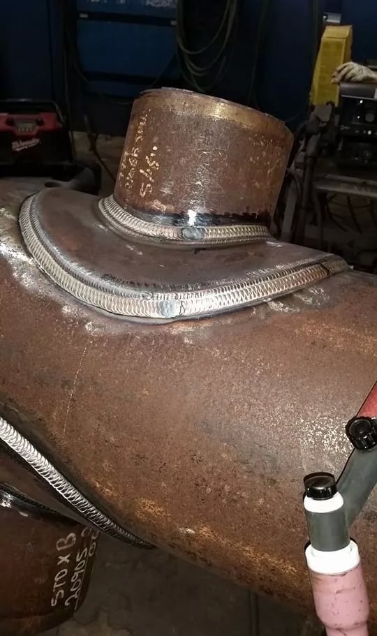 Pressure pipe fittings, TIG