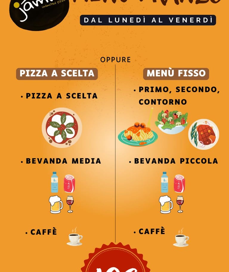 jamm unlimited pizza a cremona menu fisso a 10€