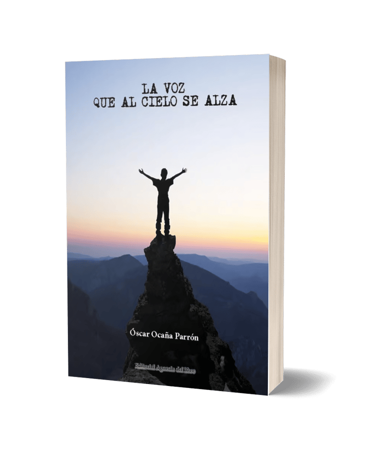 Portada del poemario La voz que al cielo se alza de Óscar Ocaña Parrón