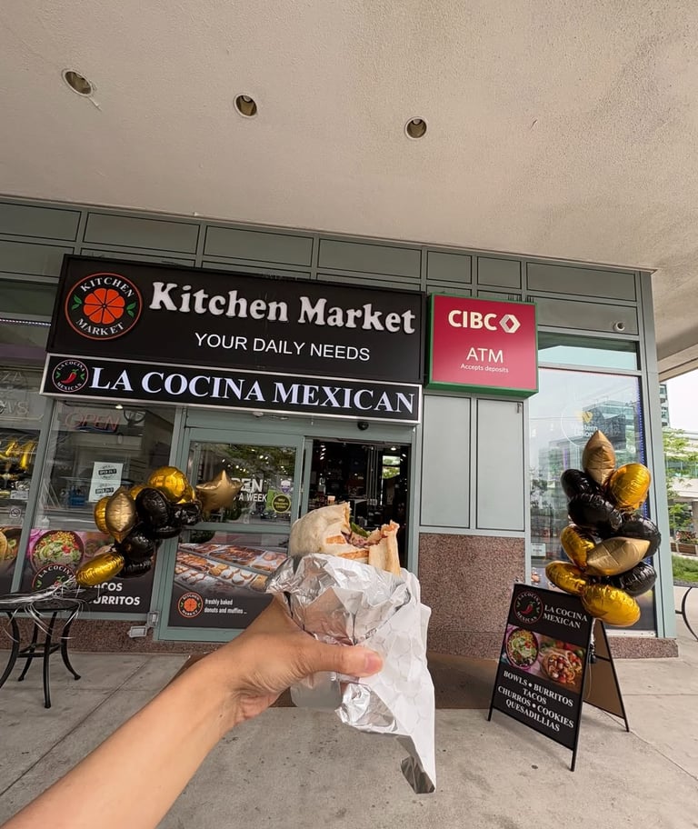 La Cocina Mexican store-front at Toronto Harbourfront. Located Inside Kitchen Market.
