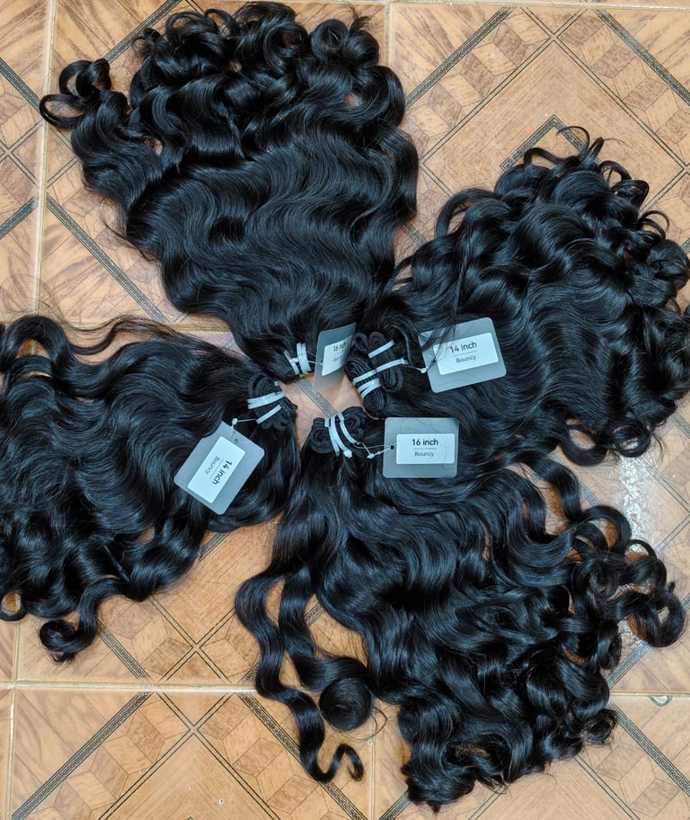 Premium Double Drawn Baby Curly Raw Human Hair Extensions by Tanori Hair Chennai India