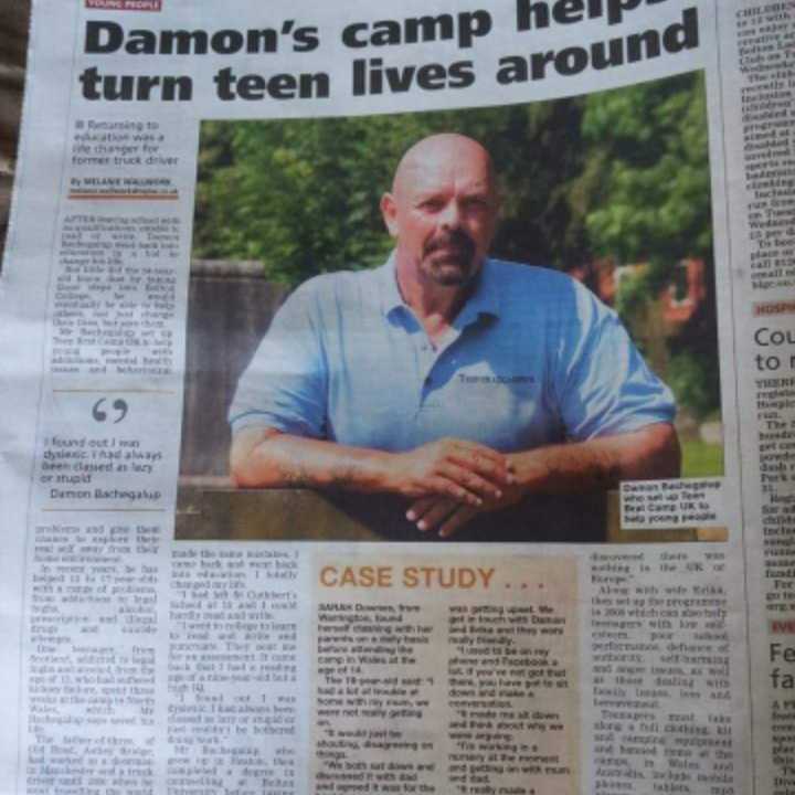 newspaper story about Teen Behavioural Teen addiction treatment rehab Camps teencamps-uk