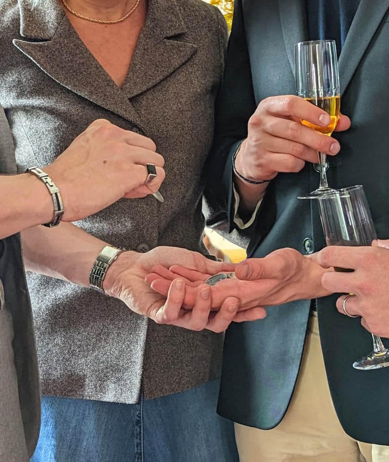 magie close-up avec des pièces