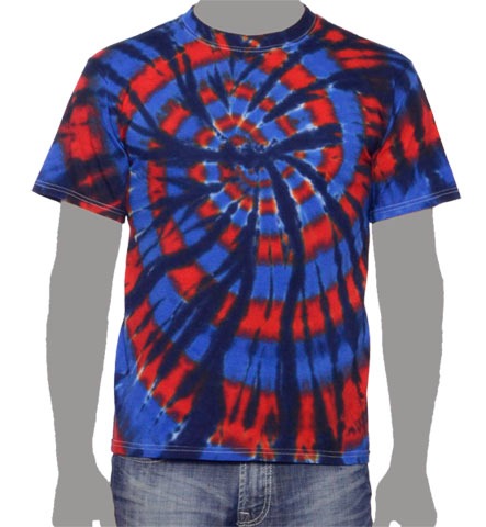 Red White Blue Tie-dye T-shirt