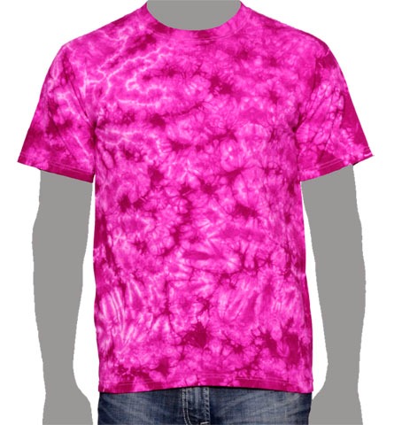 Fuchsia Tie-dye T-shirt, PinkTie-dye T-shirt