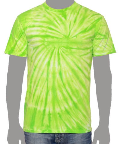 Lime Tie-dye t-shirt, green tie-dye t-shirt, neon green tie-dye t-shirt