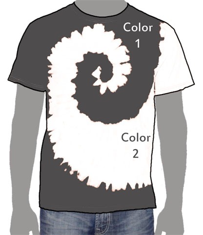 Spiral Custom Color Tie-dye T-shirt