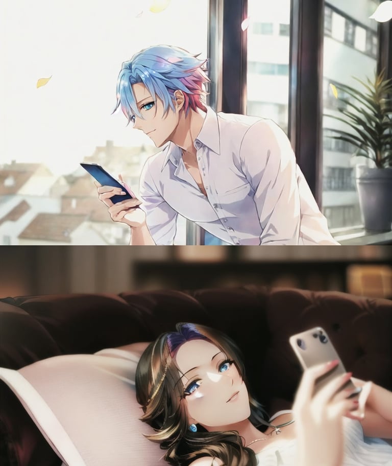 anime drawing love waiting for message
