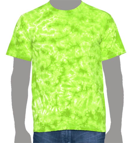 Lime Tie-dye t-shirt, green tie-dye t-shirt, neon green tie-dye t-shirt