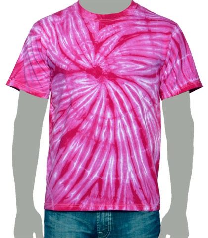 Fuchsia Tie-dye T-shirt, PinkTie-dye T-shirt