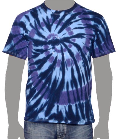 Blue Purple Tie-dye T-shirt 