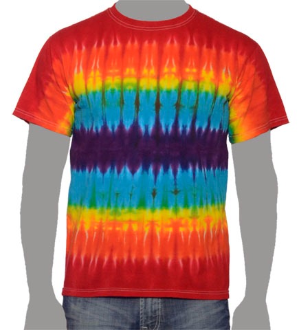 Rainbow Lines Tie-dye T-shirt