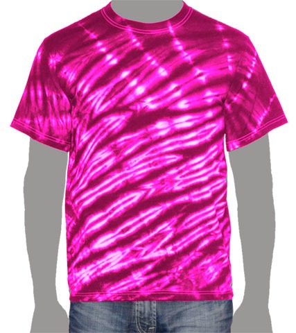 Fuchsia Tie-dye T-shirt, PinkTie-dye T-shirt