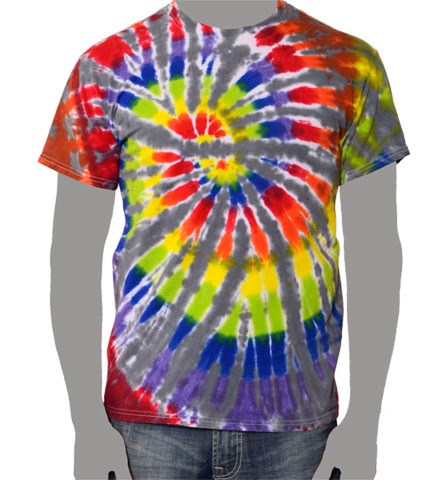 Rainbow Grey Tie-dye T-shirt
