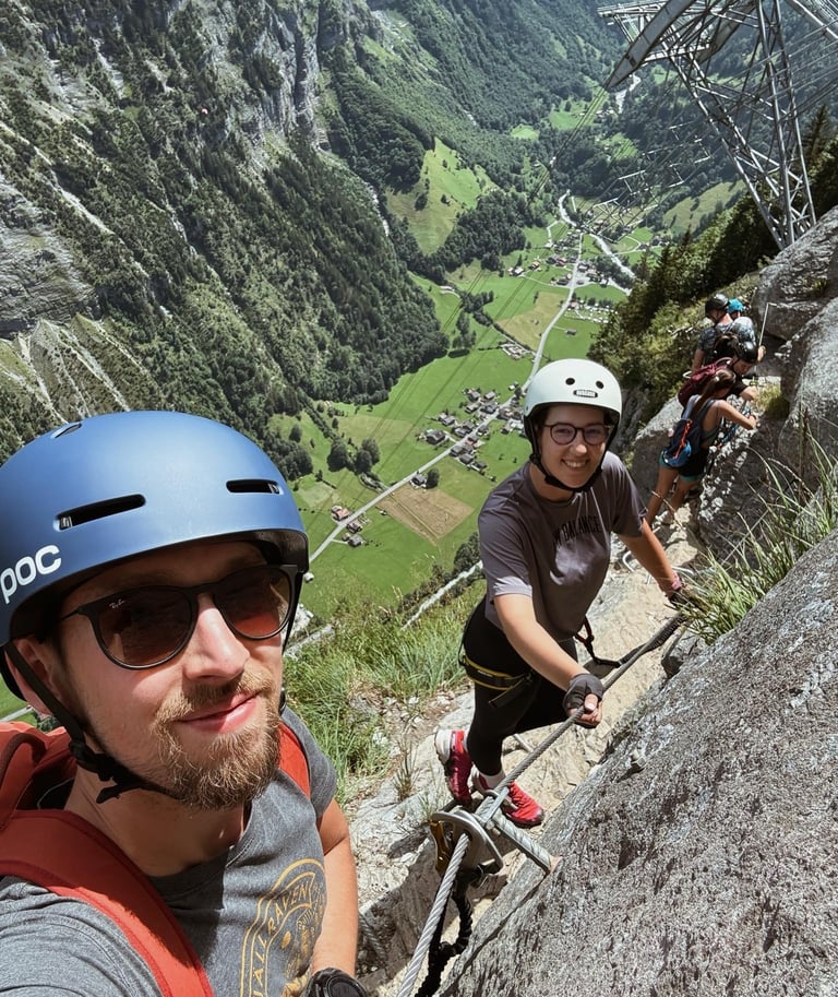 Alpinizmas via ferrata Šveicarijoje