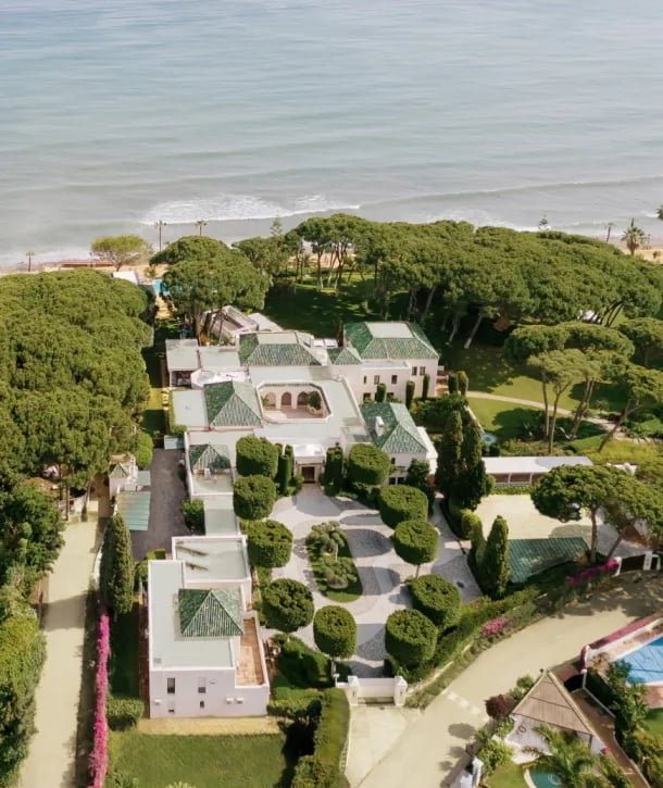 Aerial view of Villa El Rincon by the Mediterranean