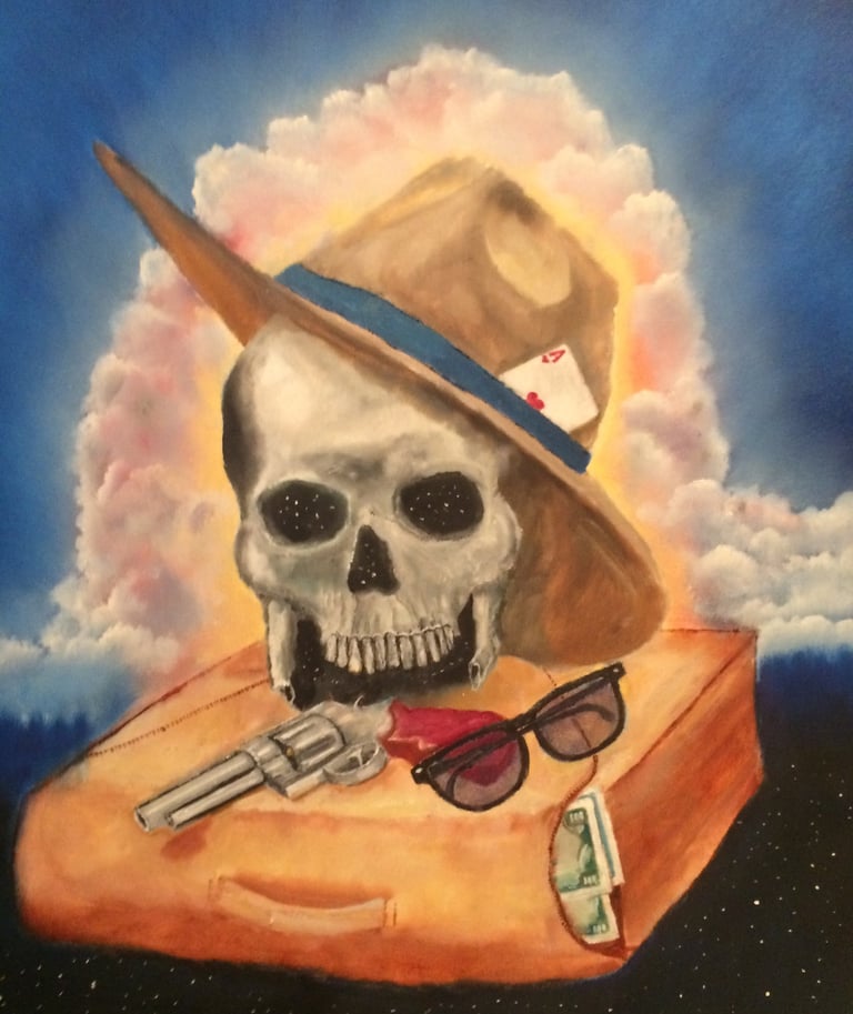 Deaths Head Tattoo by New Mexico Artist John Dick-Peddie