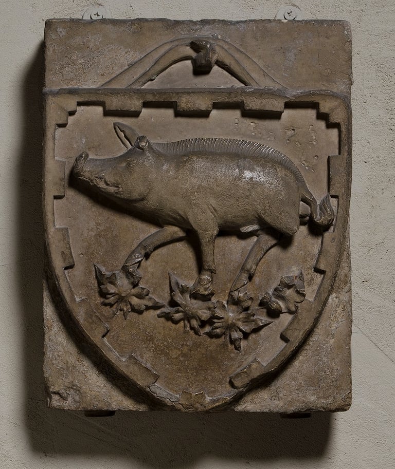Pig coat of arms from medieval periond