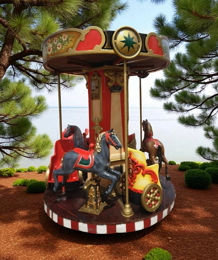 mini carrusel modelo rojo infantil 