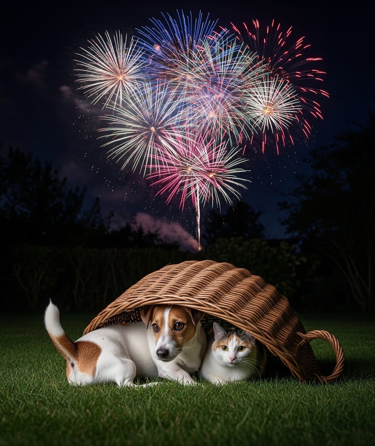 feux d'artifices et peur de nos animaux