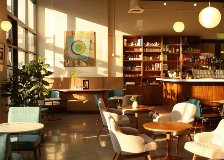 a restaurant with a bar and a bar with chairs at atlantis resort hurghada