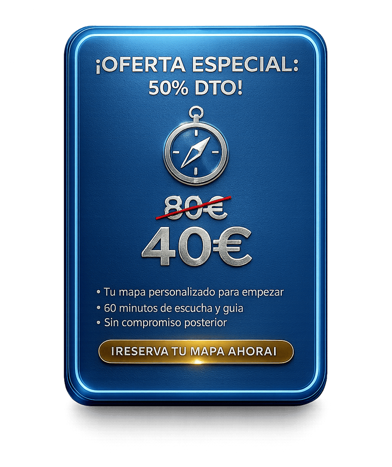 Oferta especial 40 euros sesion de 60 minutos más mapa personalizado