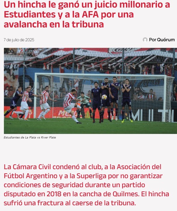Demanda por daños en cancha de futbol