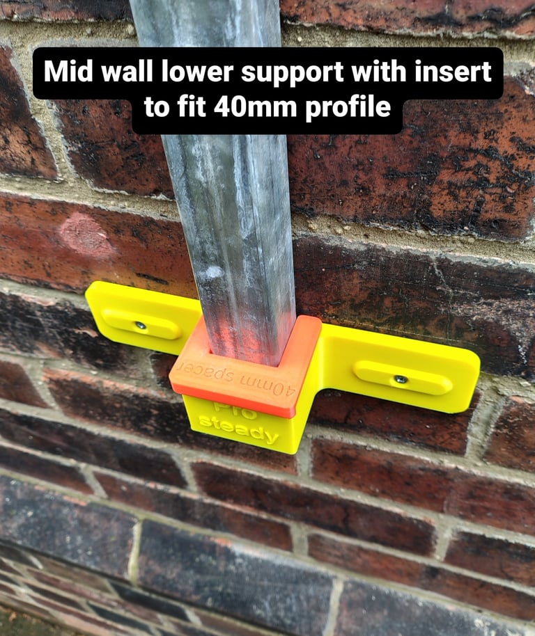 Mid wall profiles support with bottom for 40 & 50mm profiles