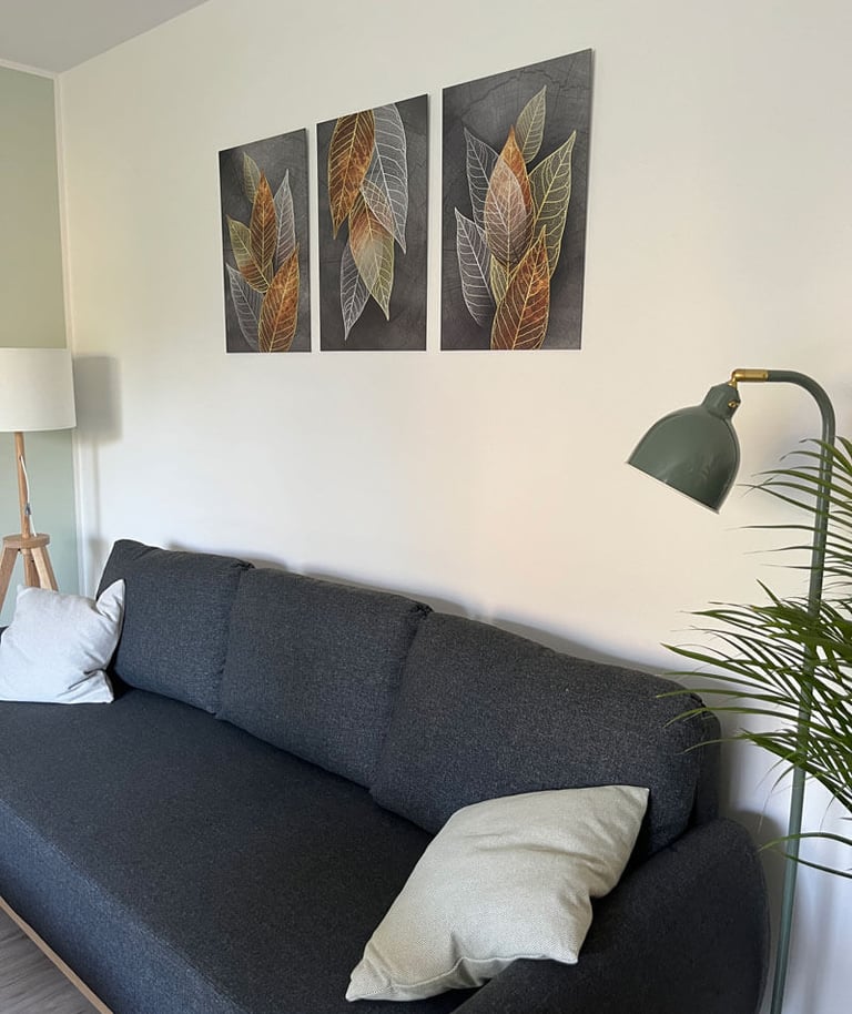 Wohnzimmer der neuen FeWo 4 (Schlafsofa)