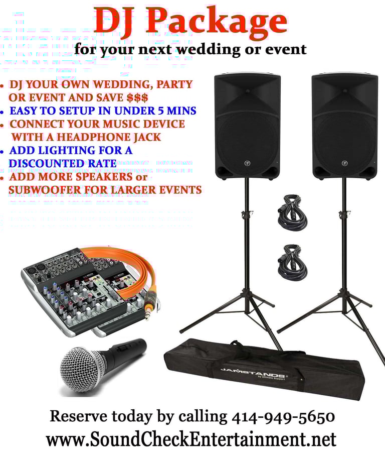 a picture of all items in the DJ Package