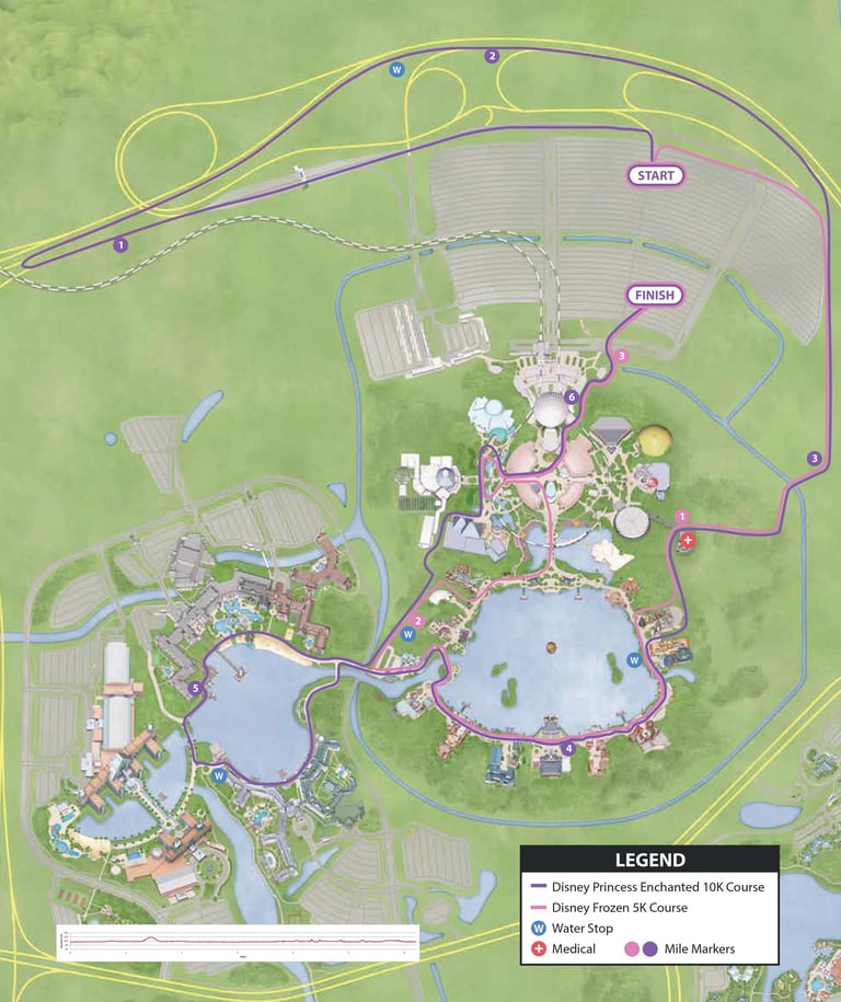 2015 runDisney Princess 10K Course Map