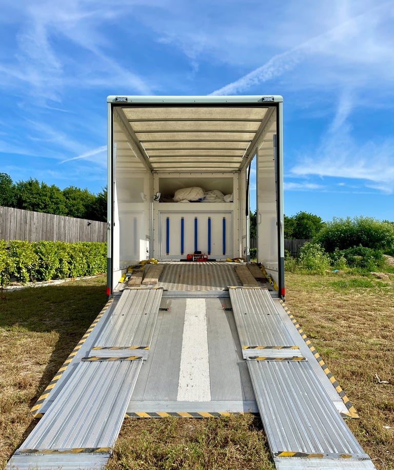 Rear view of 468 Logistics van