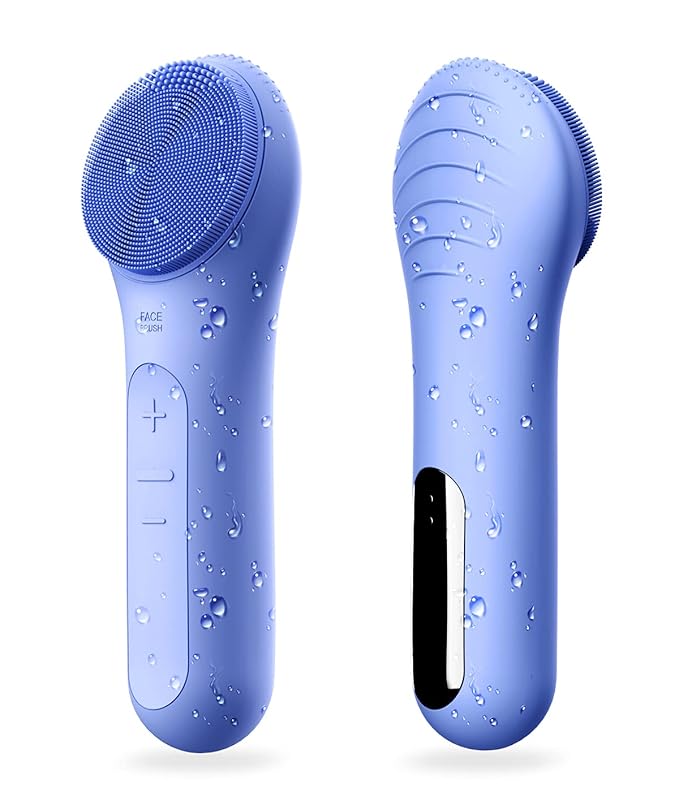 NågraCoola CLIE Facial Cleansing Brush – Ultra-soft silicone, waterproof, rechargeable face scrubber