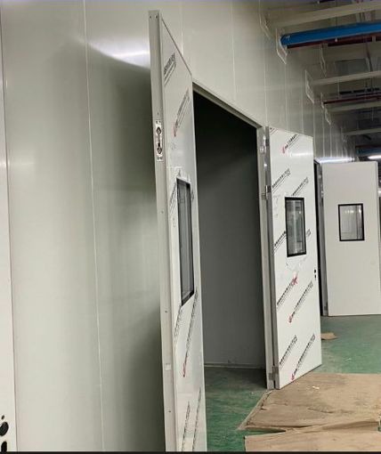 Industrial Wall Partition with Door