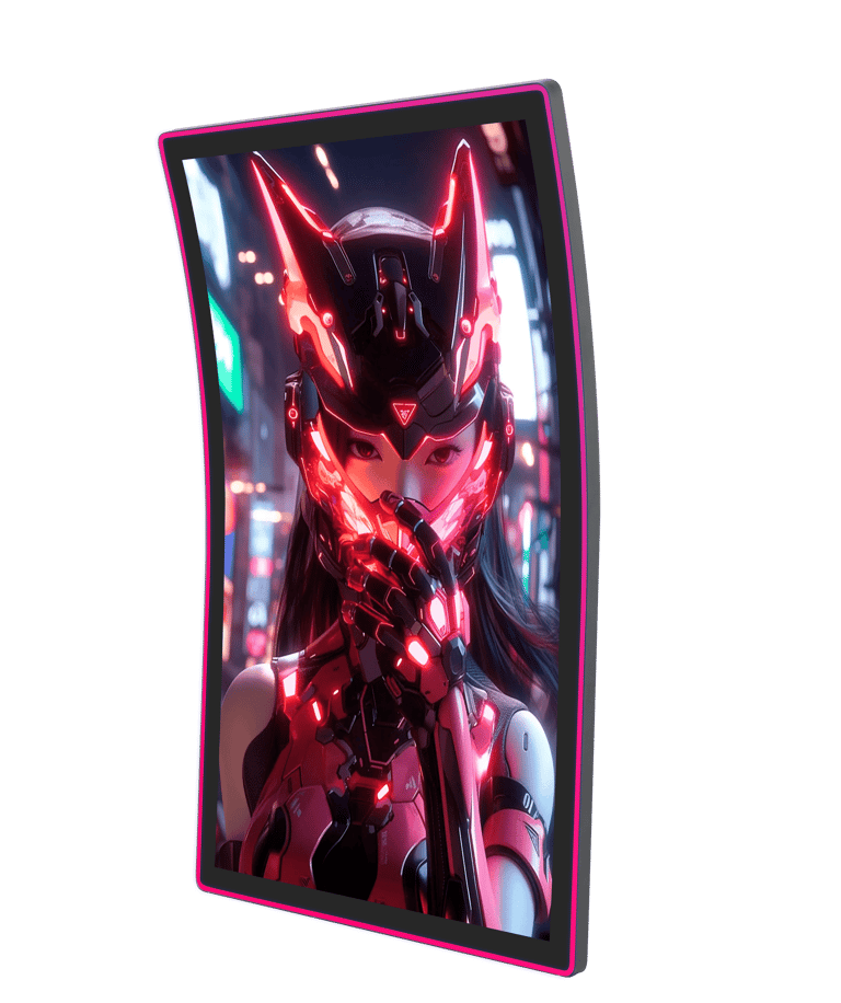 ClaraTech 43 inch 4K J-Curve touch monitor for next-gen casino slot machines
