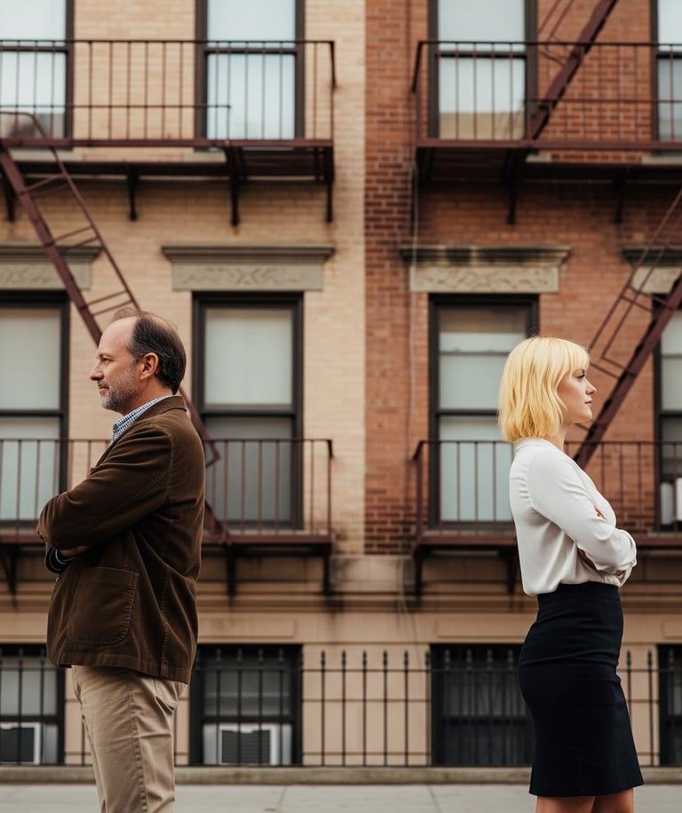 Two apartment tenants whose differences are pushed aside when faced with an unimagined adversity.