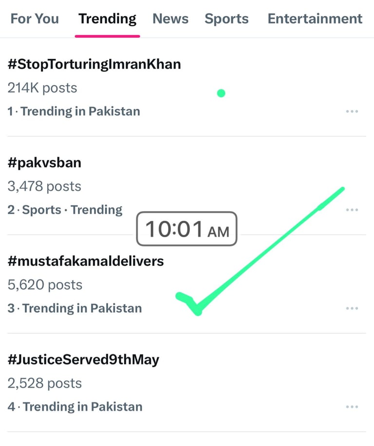hashtah #MustafaKamalDelivers was top trend in pakistan for 16 hours by Nadir Qureshi and his team 