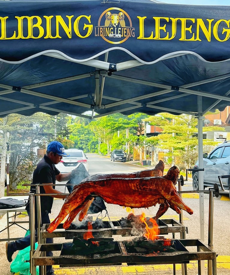 a man is cooking a barbecue grill on a grill