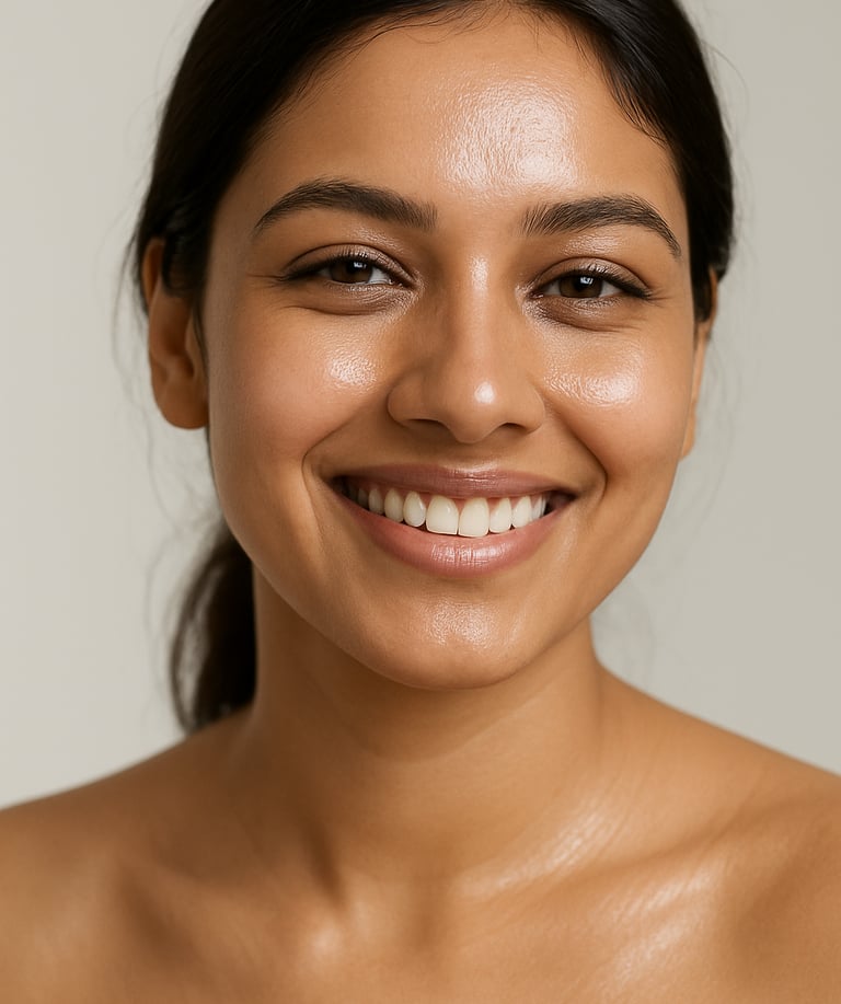 a woman with a smile on her face