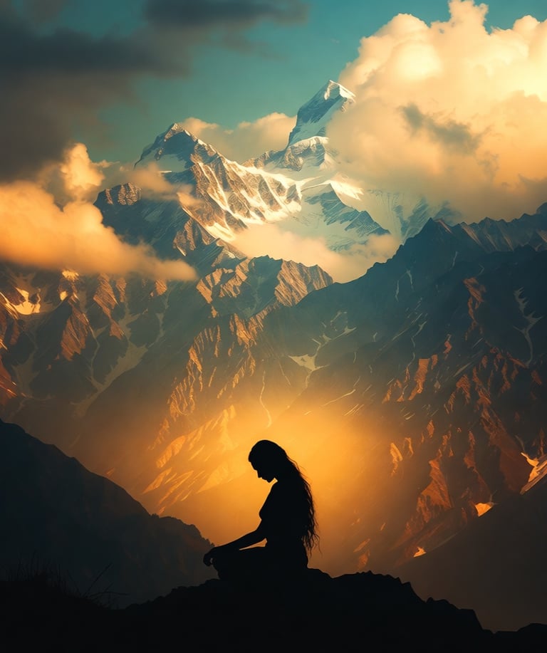 Yogini in meditazione