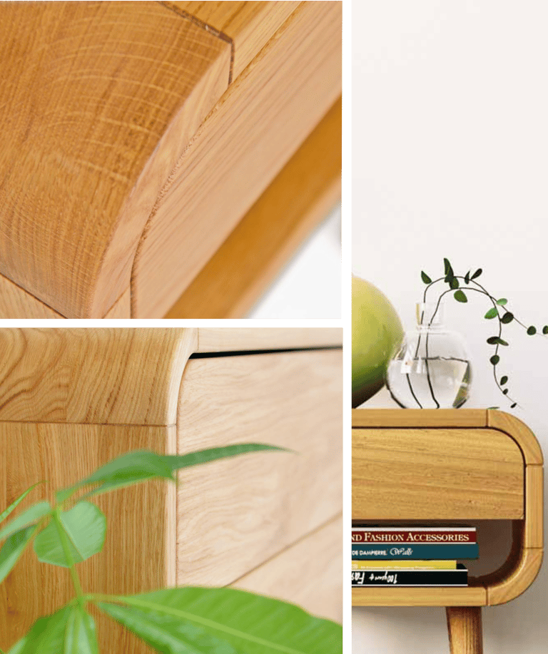 Baltic Furniture Source bent Oak Pandi collection collage.