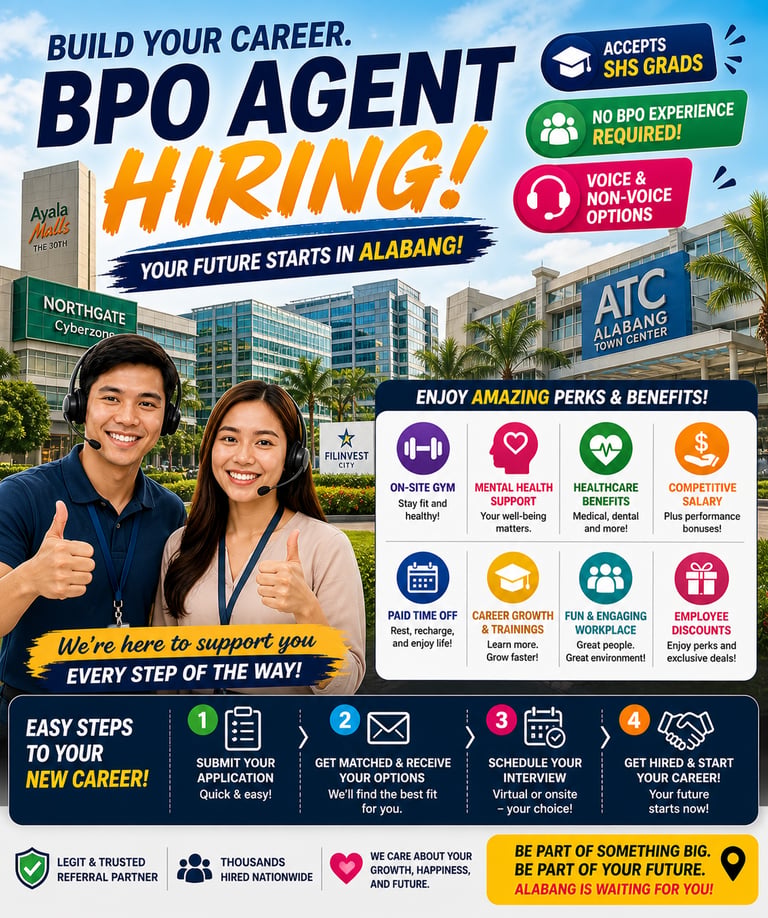 Alabang BPO Jobs Call Center Jobs BPO Practice