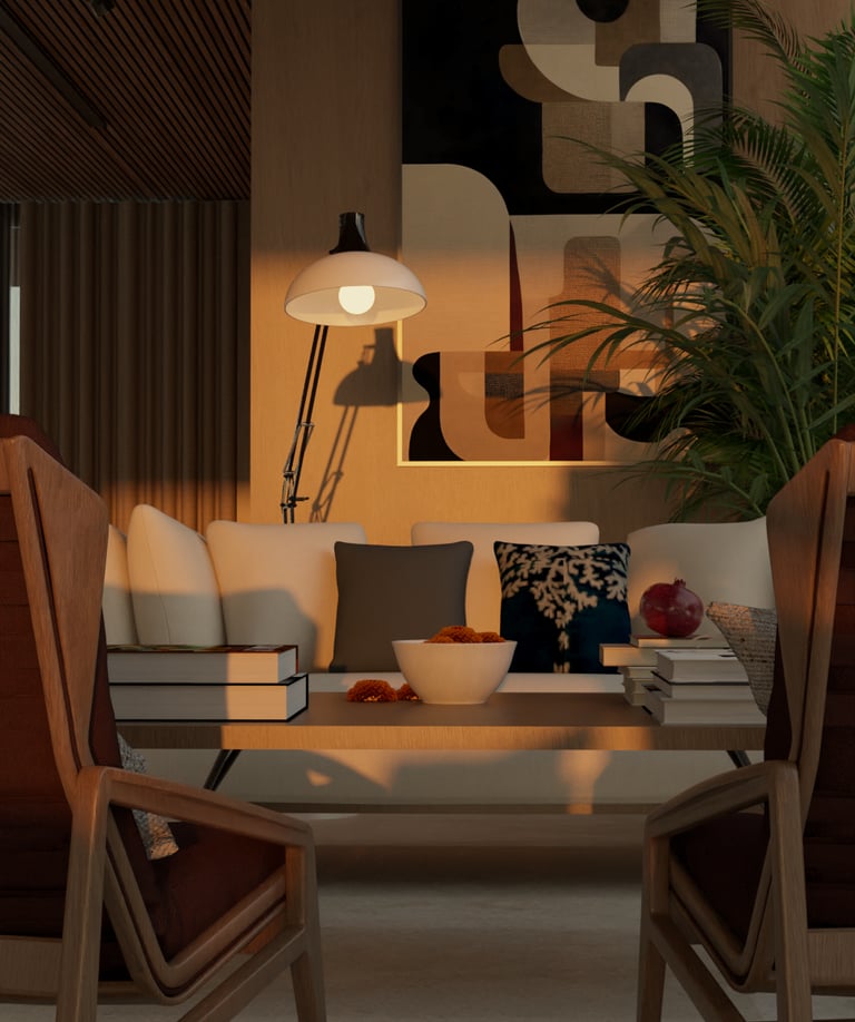 Premium residential lounge design UAE