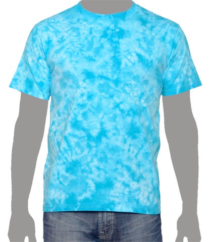 Turquoise Tie-dye T-shirt, Blue Tie-dye T-shirt
