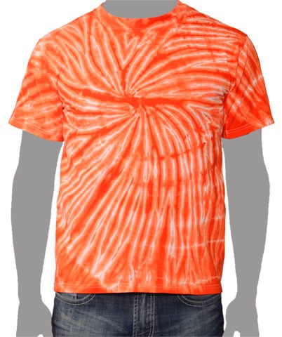 orange tie-dye t-shirt